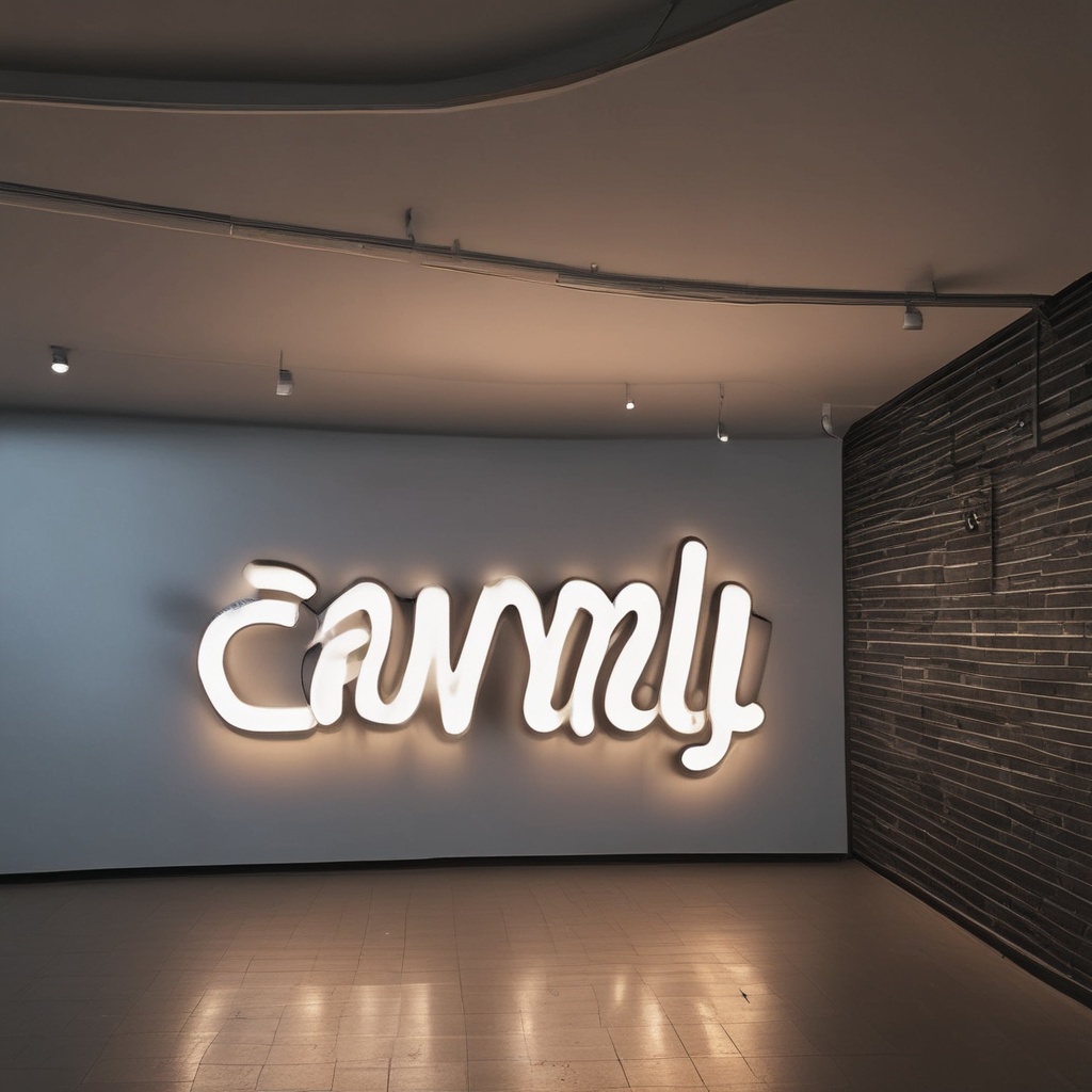 Illuminated signage displaying the brand name 'Say My Name'